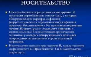 Муж носитель гепатита В