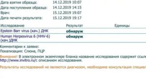 Герпес 6 типа в слюне