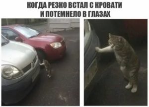 Темнеет в глазах когда встаю