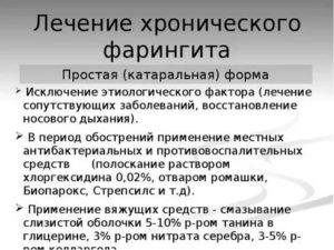 Лечение хронического фарингита