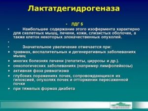 Повышен ЛДГ